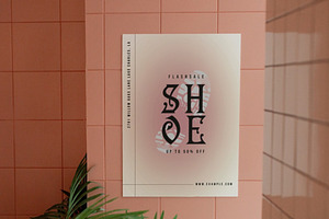 Tan And Peach Shoe Marketing Flyer, a Flyer Template by Bizz_District_Studio