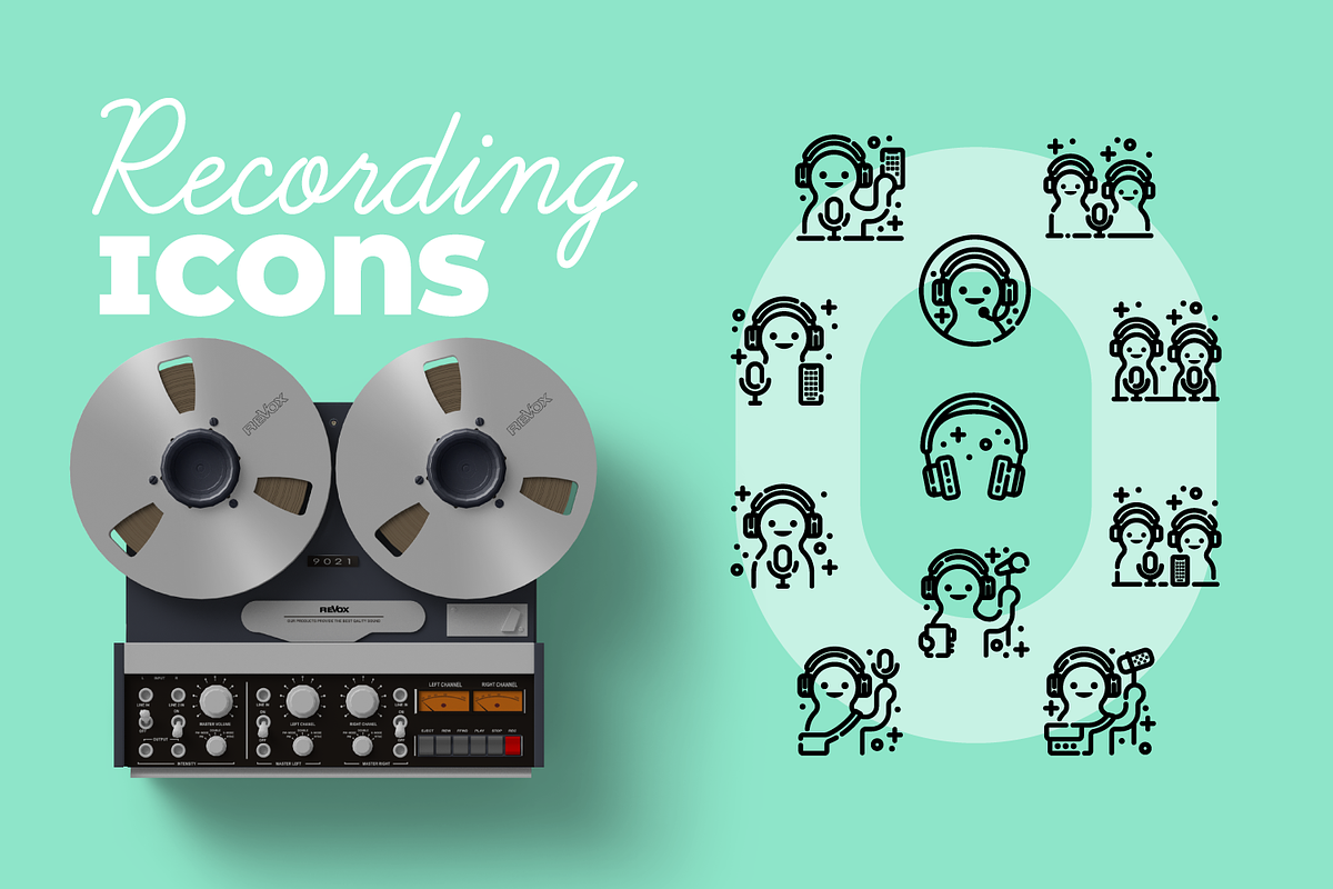 Audio & Video Line Art Icon Set, an Icon by C.Gordon Illustration (Photo 3 of 4)