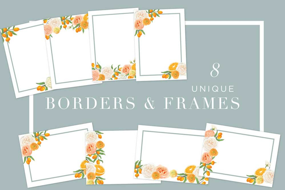 Mimosa Design Set | Oranges + Floral, an Illustration by Relish Designs (Photo 6 of 6)