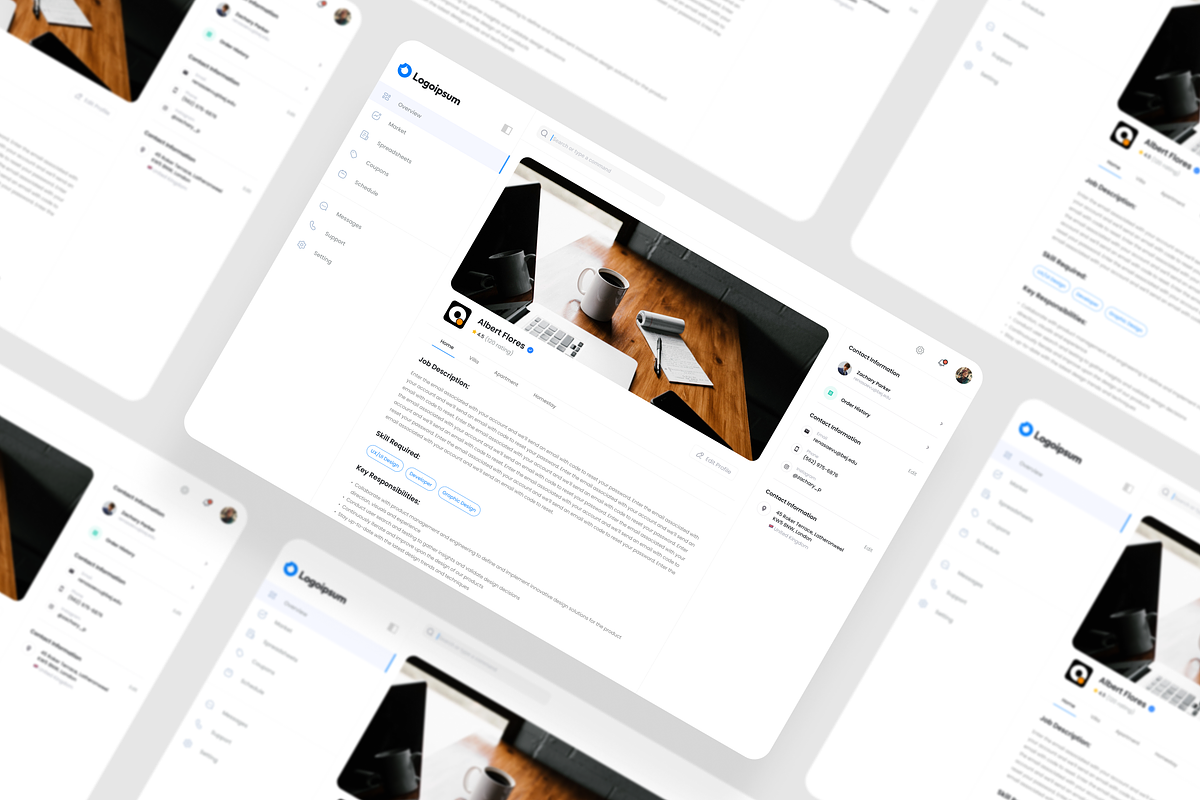 Job Detail Dashboard UI Kit, an UI Kit Template by iDoodle Studio