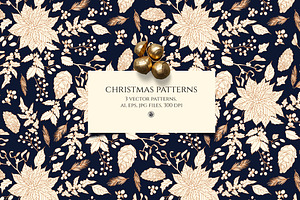 Christmas Vector Seamless Patterns