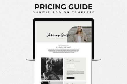 Showit Pricing Guide Template, a Landing Page Template by Blush Created