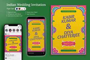 Manda - Indian Wedding Invitation, a Flyer Template by Attype