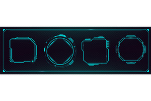 Futuristic HUD frame collection, a Technology Illustration by art PVP - market
