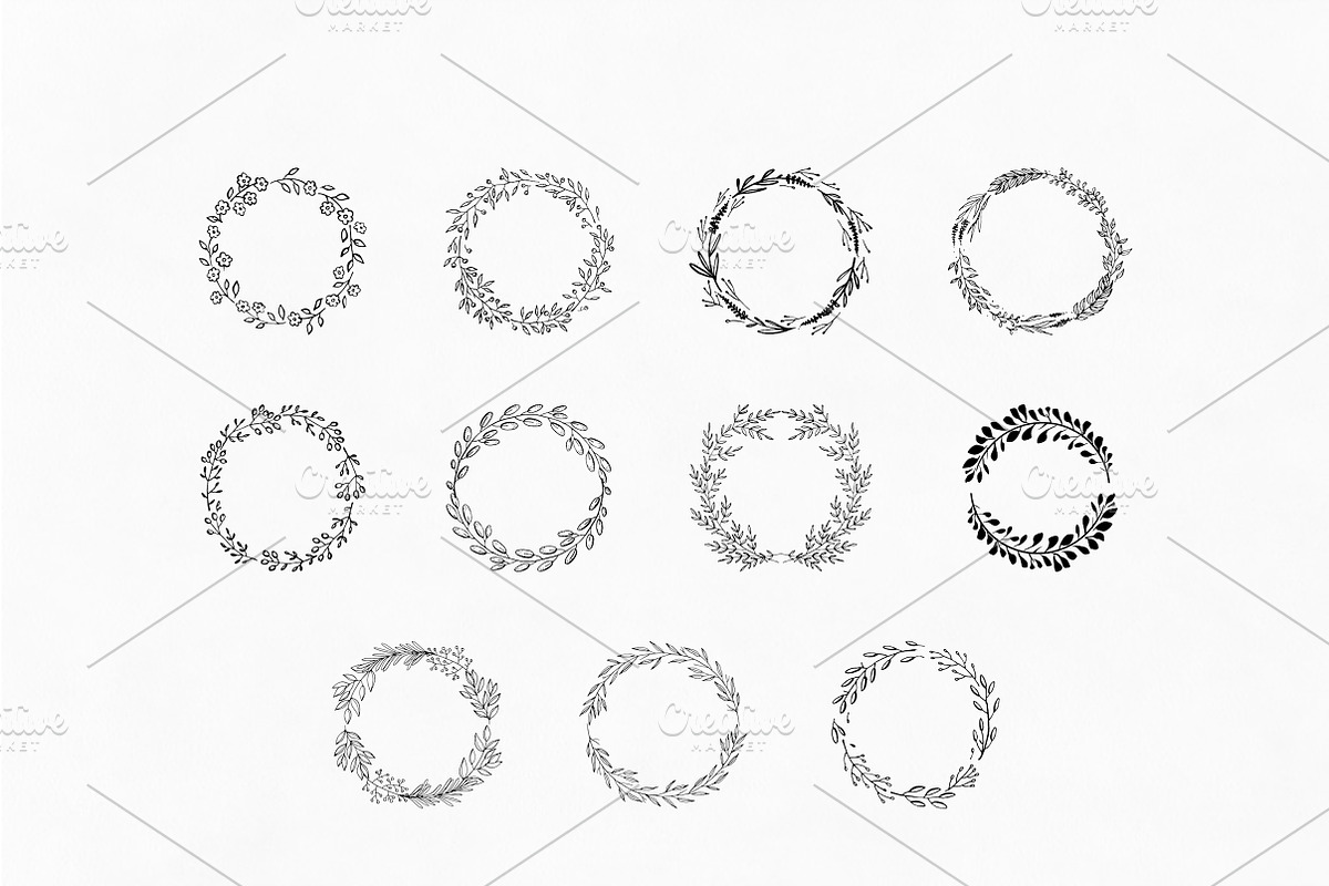 Set of floral wreaths, a Decorative Illustration by Lyolya Profitrolya (Photo 4 of 5)