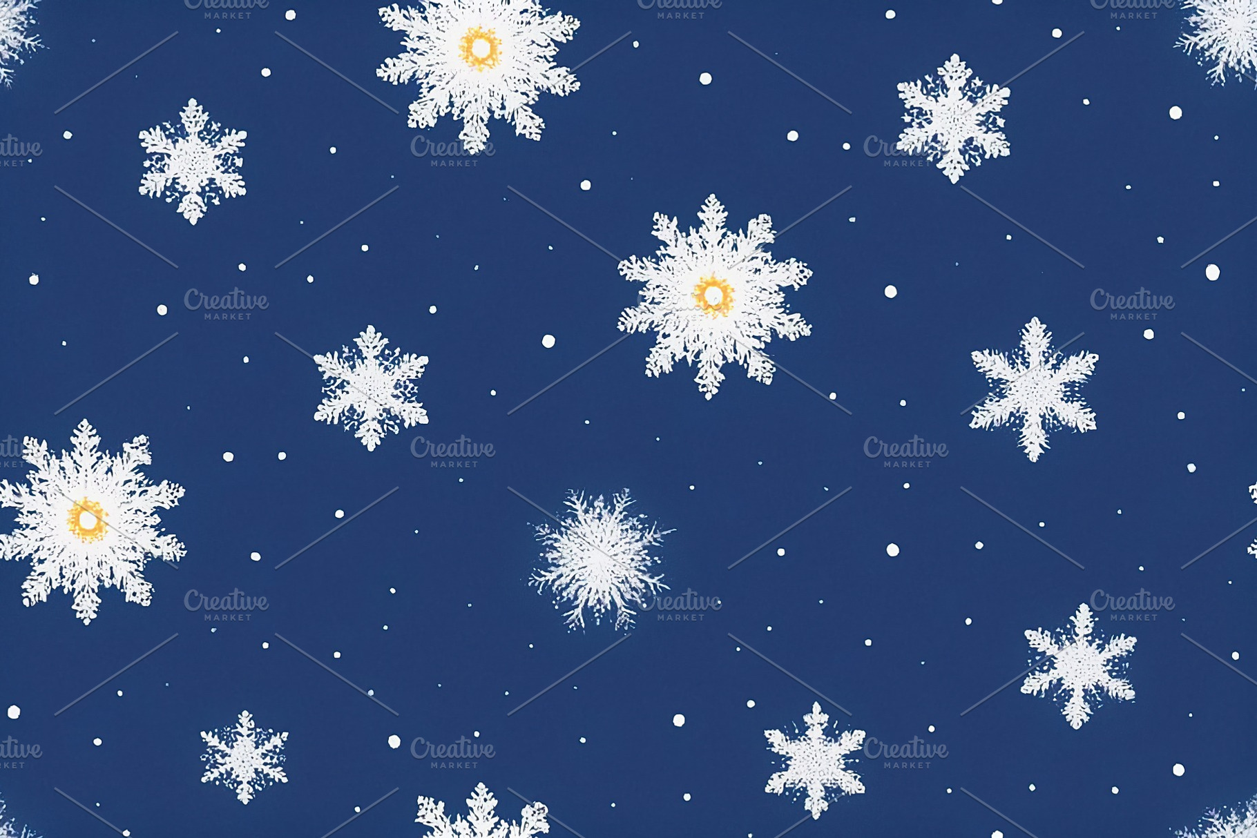 Winter snowflakes create a festive Christmas wrapping paper pattern, a Background Photo by OSORIOartist