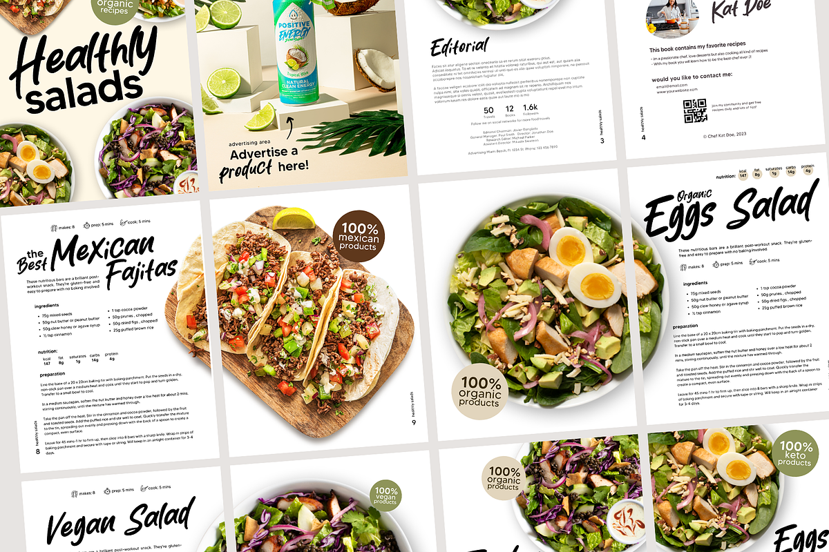 BUNDLE 4 Canva Cookbooks Templates, a Magazine Template by DeLaGranSiete (Photo 5 of 7)
