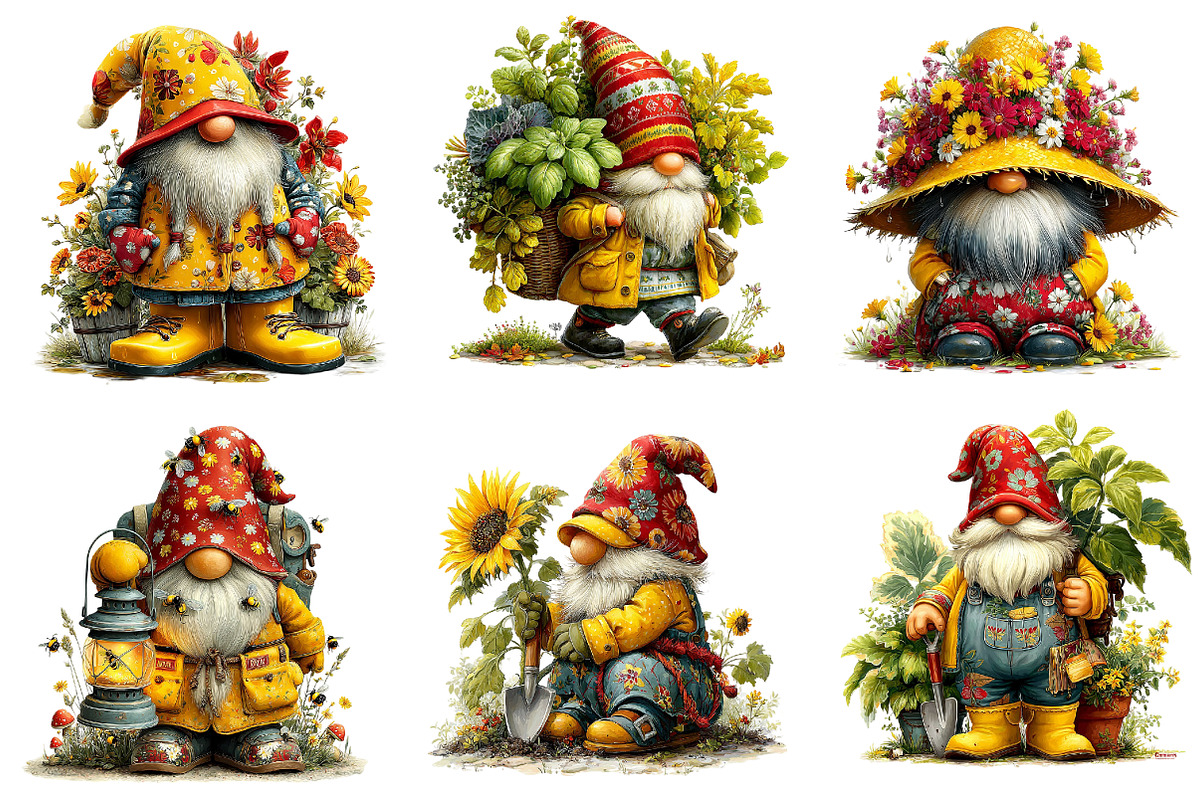 Spring Garden Gnome clipart, an Illustration by Dream Creation (Photo 4 of 5)