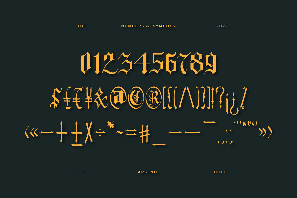 Arsenio Splendid Blackletter, a Blackletter Font by infernostudio3 (Photo 10 of 10)