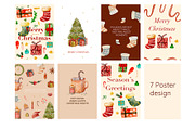Watercolor Christmas Posters, an Illustration by KlymchukArtworks (Thumbnail 3 of 9)