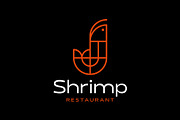 Shrimp Prawn Lobster Outline Logo, a Branding & Logo Template by Buqancreative (Thumbnail 2 of 4)