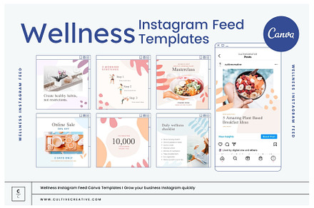 Wellness Instagram Feed Canva