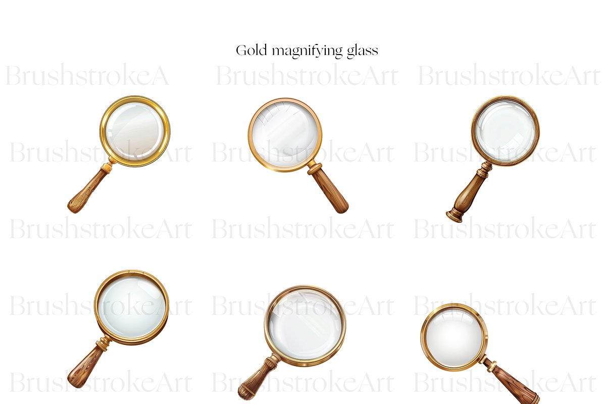 Magnifying Glass Clipart, Lens PNG, an Object Illustration by BrushstrokeArtGB (Photo 3 of 9)