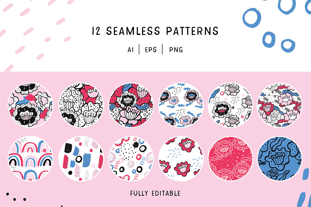 Funky Florals, a Pattern Graphic by Suphansa (Photo 3 of 10)