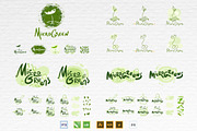 Microgreens Logo Vector Set, an Object Illustration by ElenaKovalyova (Thumbnail 5 of 16)