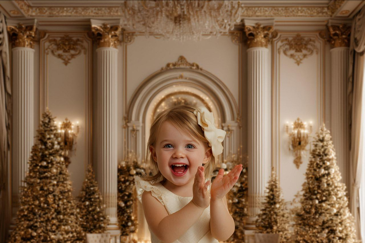Luxury Gold Christmas Backgrounds, a Background Graphic by Walllow Creatives (Photo 4 of 6)