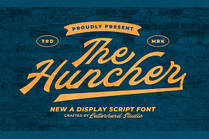 The Huncher Script, a Script Font by Letterhend Studio