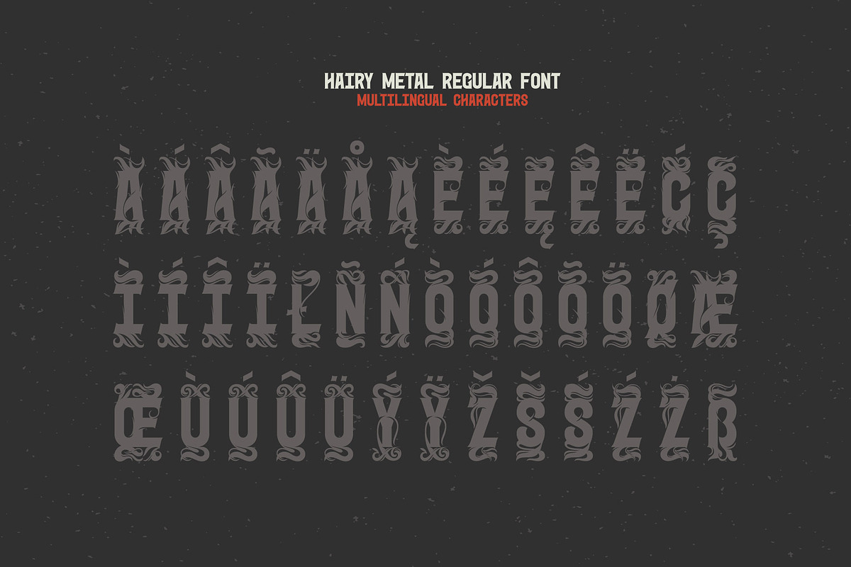 Hairy Metal - Hardcore Font, a Blackletter Font by Gleb Guralnyk (Photo 9 of 10)