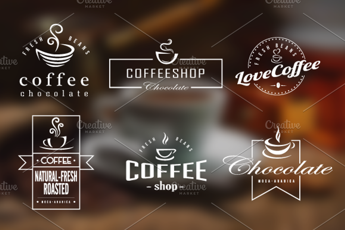Coffee Retro Badges, Labels & Logos, a Branding & Logo Template by LovePowerDesigns (Photo 1 of 5)
