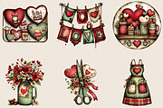 Farmhouse Love Valentine Clipart Bu, an Illustration by SVGArt (Thumbnail 2 of 8)