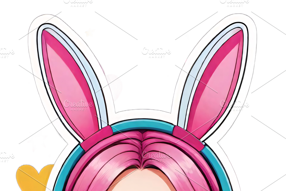 Bunny Girl Stickers — 50 PNG, a Person Illustration by ETARA by Mea Hau (Photo 4 of 17)