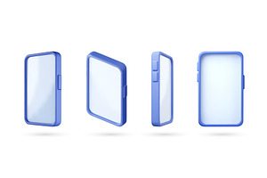 3D Blue smartphone for digital, an Object Illustration by Abscent