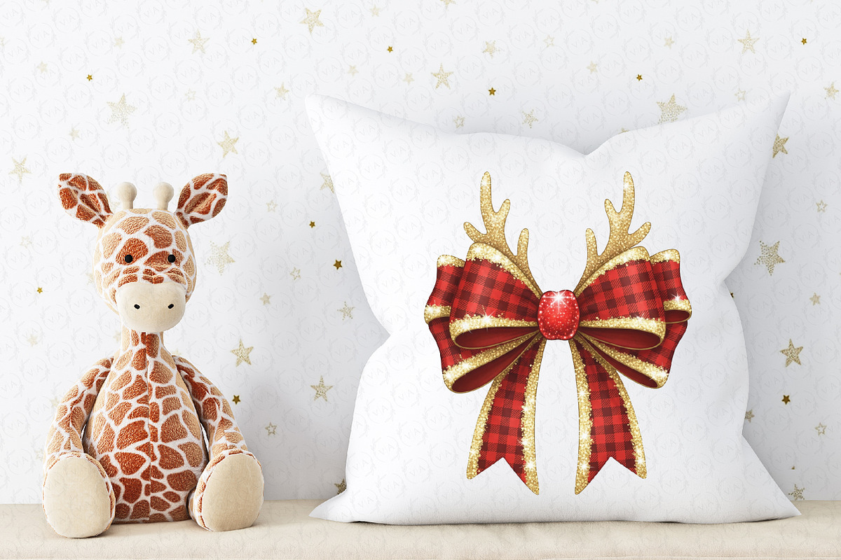 Christmas Coquette Bow Png, an Illustration by Craft Nest (Photo 5 of 6)