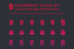 Fingerprint Icons Set
