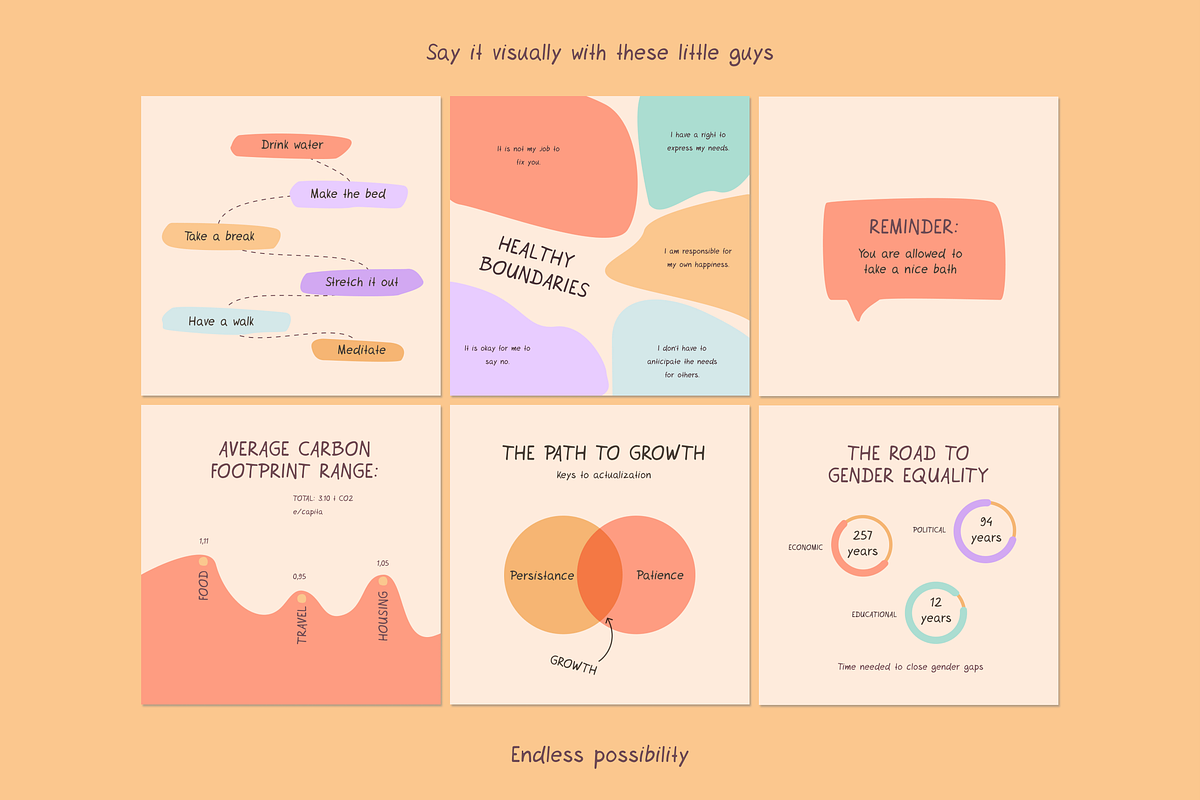 Infographics & Charts Tool Box, a Social Media Template by Delightful Design (Photo 8 of 10)