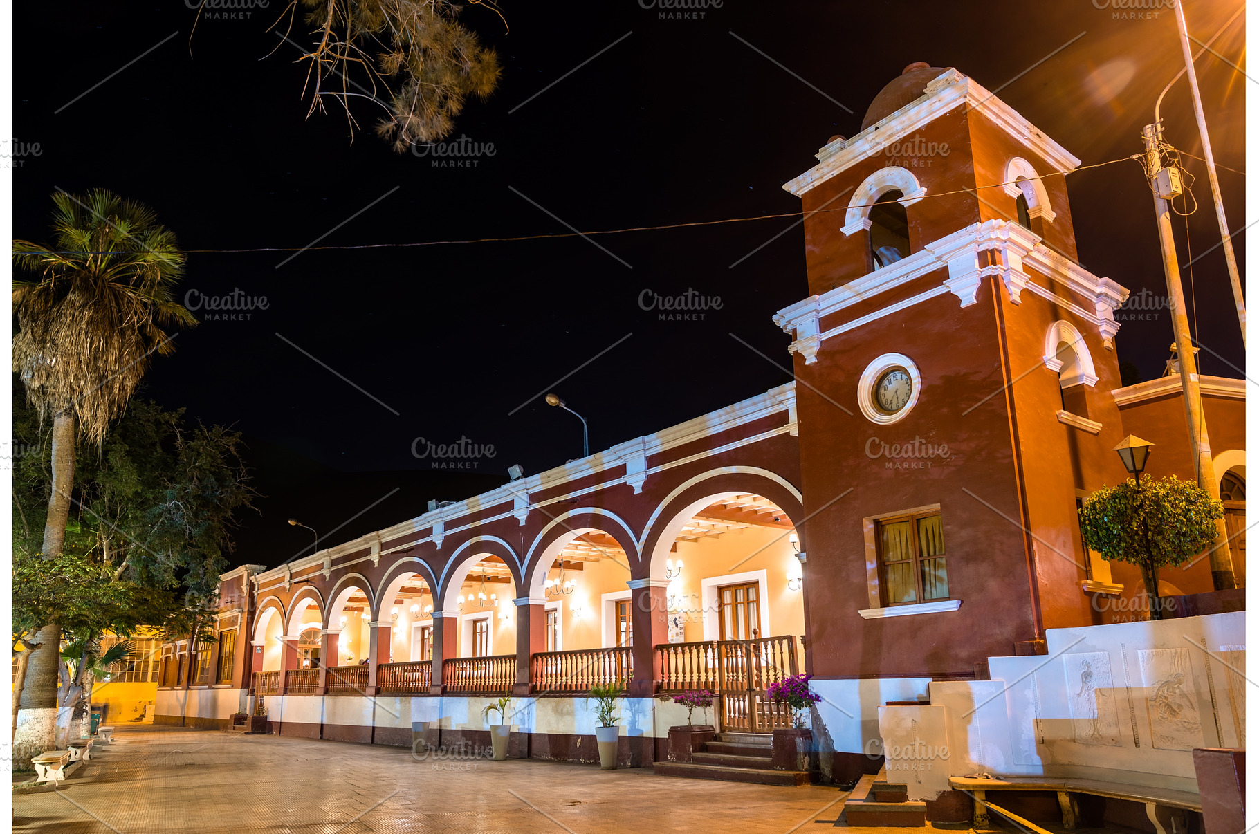 Palace in the oasis town of, an Architecture Photo by Leonid Andronov