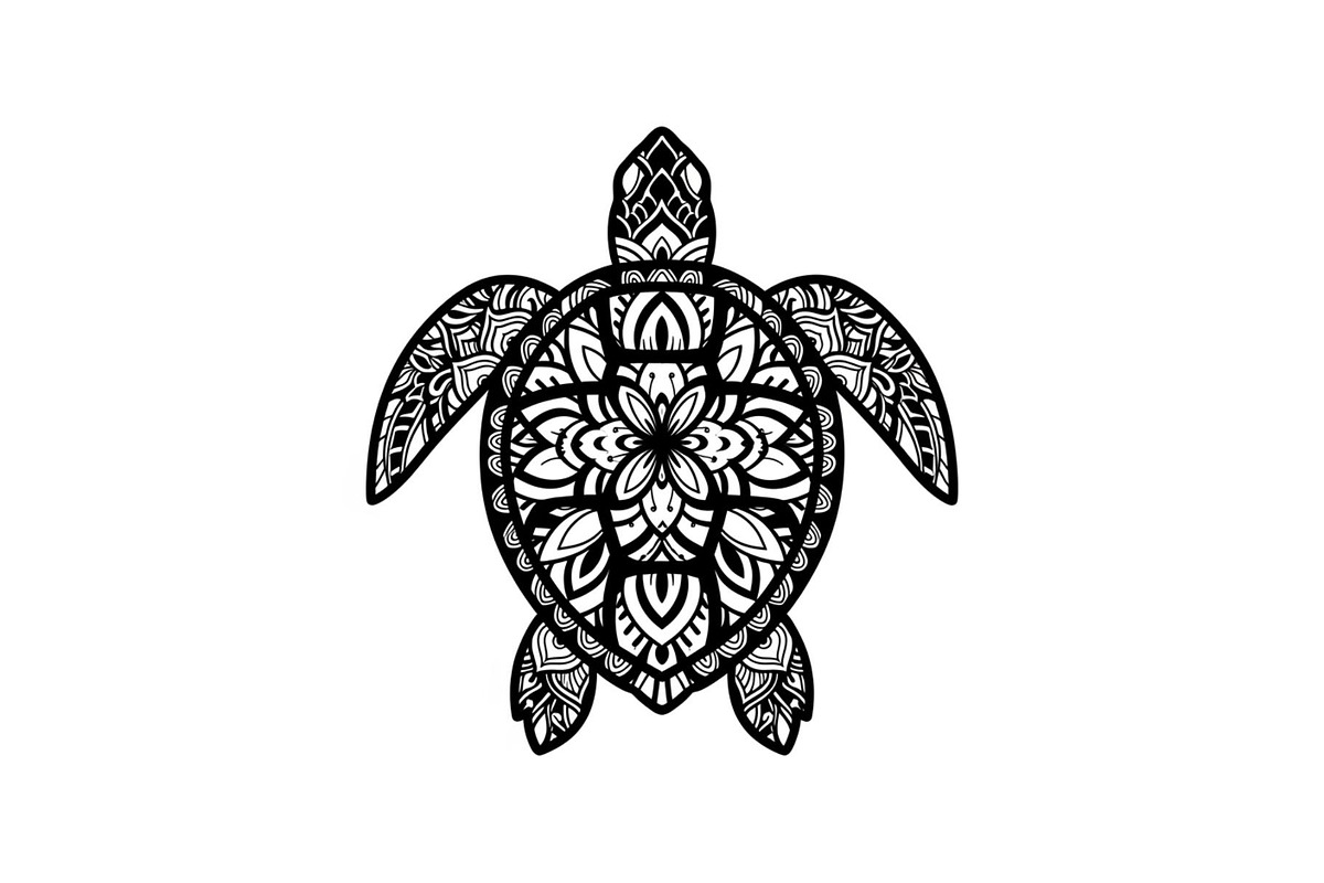 Mandala Sea Turtle SVG Bundle, an Illustration by yasushie (Photo 7 of 31)