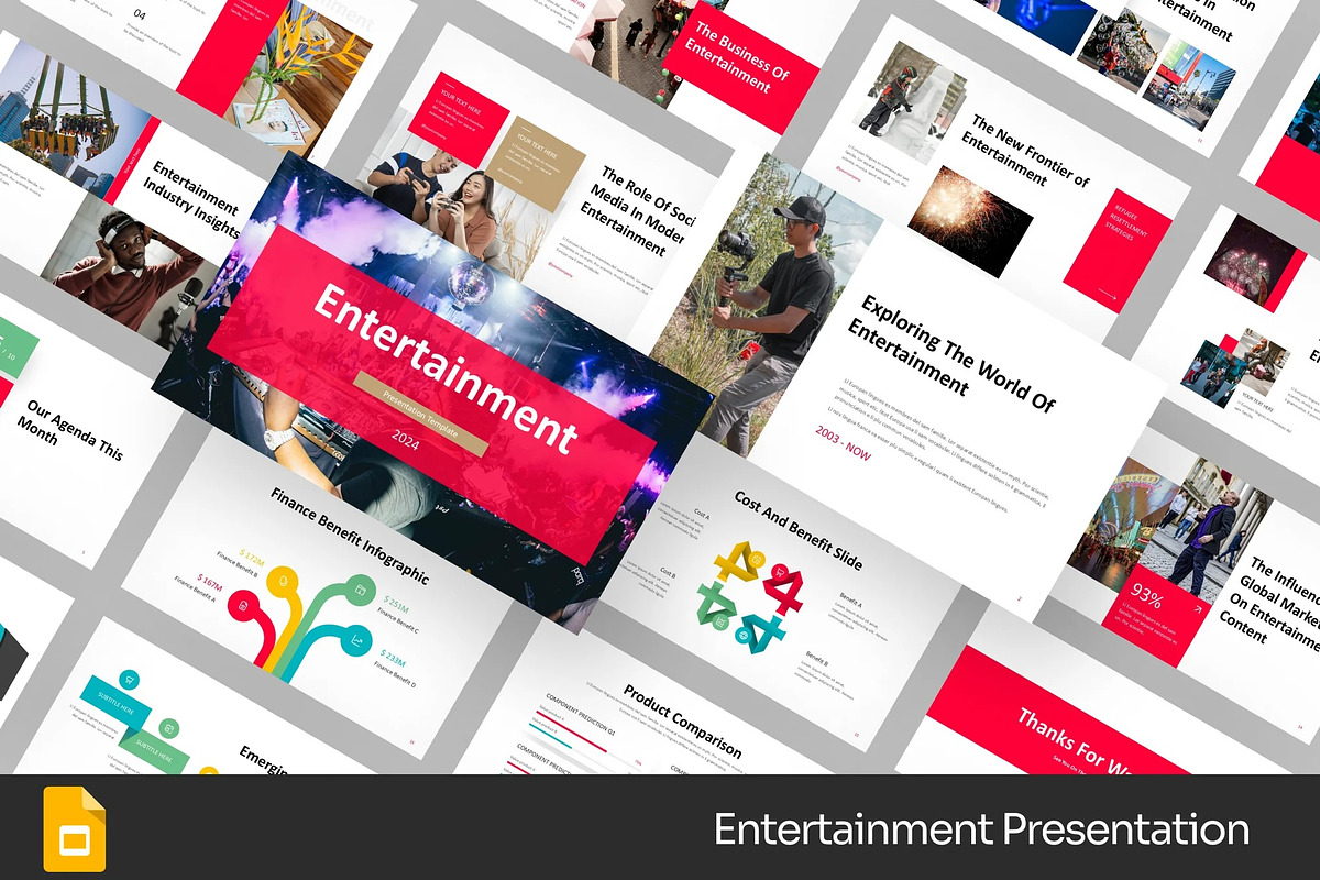 Entertainment Event GSlides, PPoint, a Presentation Template by Fit-tee (Photo 1 of 2)