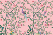 Chinoiserie Floral Bird Pattern, a Decorative Illustration by Mughal Wallpaper (Thumbnail 3 of 4)