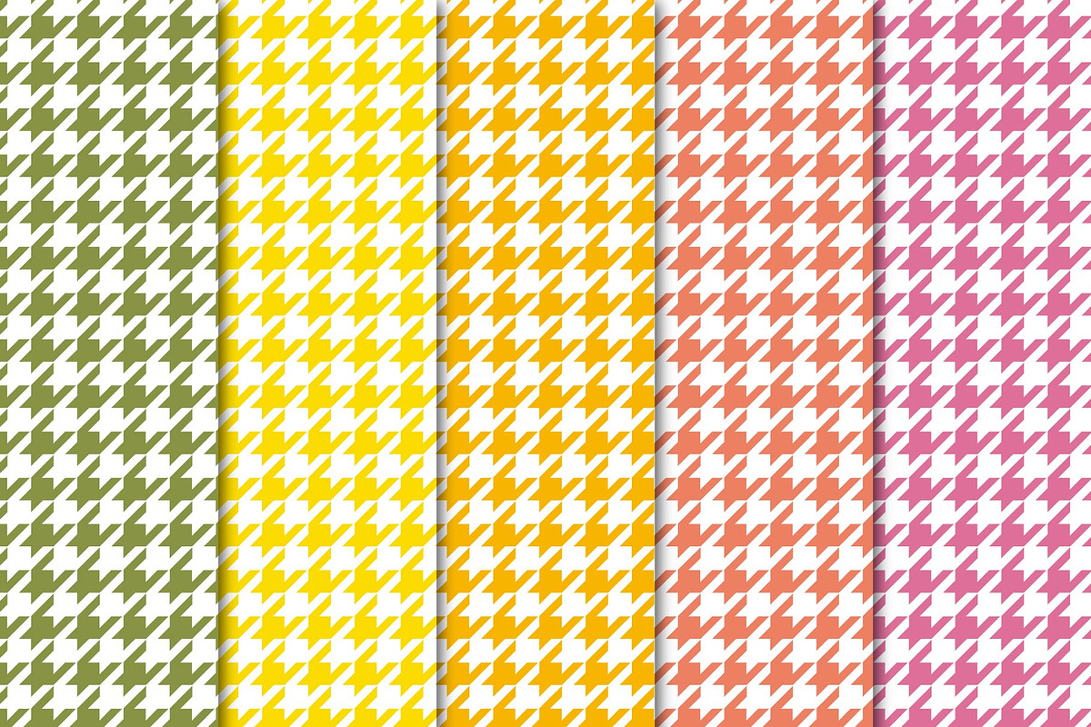Seamless Houndstooth Digital Papers preview 2