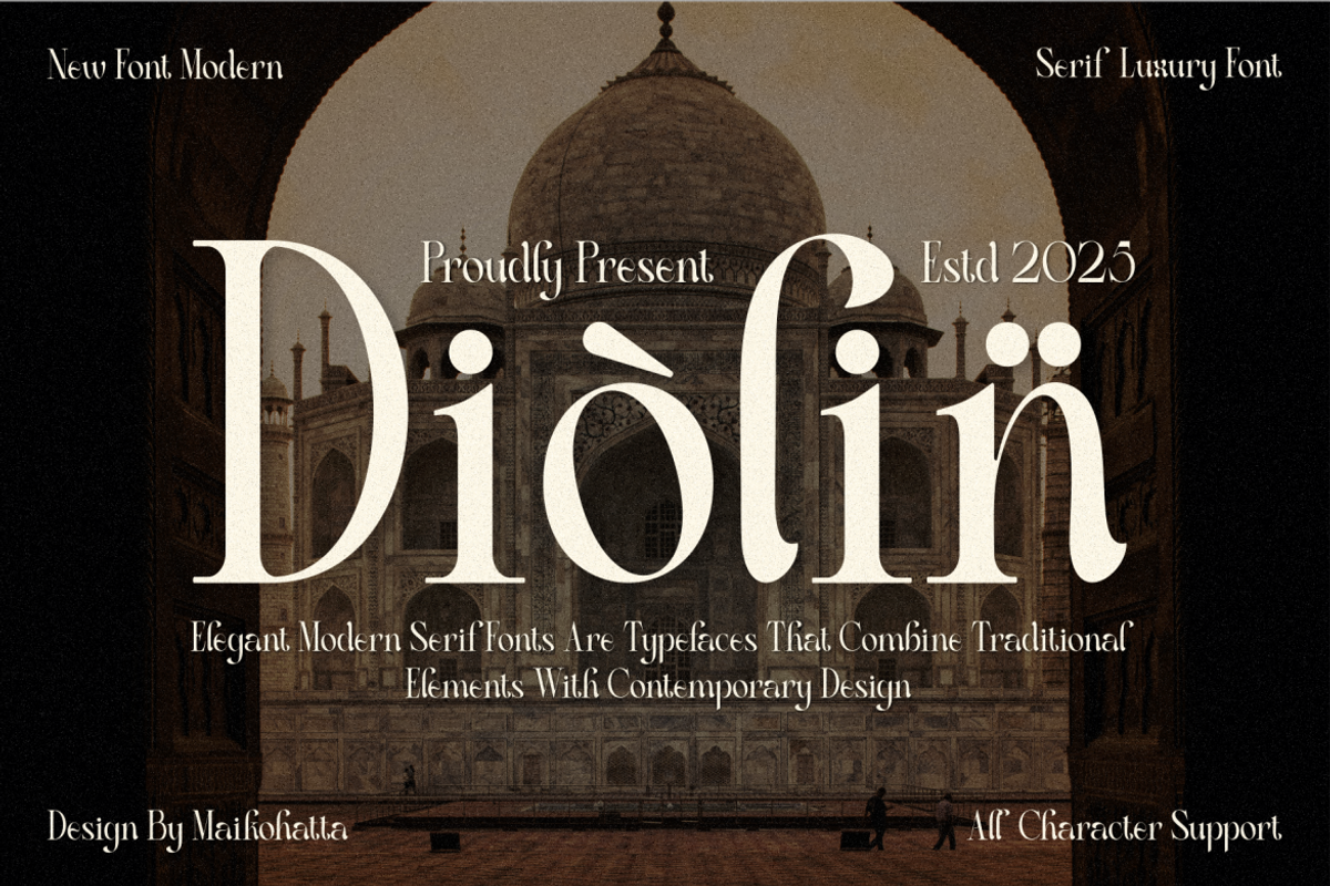 Diolin - Modern Luxury Serif, a Serif Font by MaikoHatta (Photo 1 of 7)