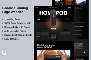 Podcast Landing Page Design