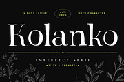 Kolanko | Imperfect Vintage Serif, a Serif Font by Point and Poem (Thumbnail 1 of 11)
