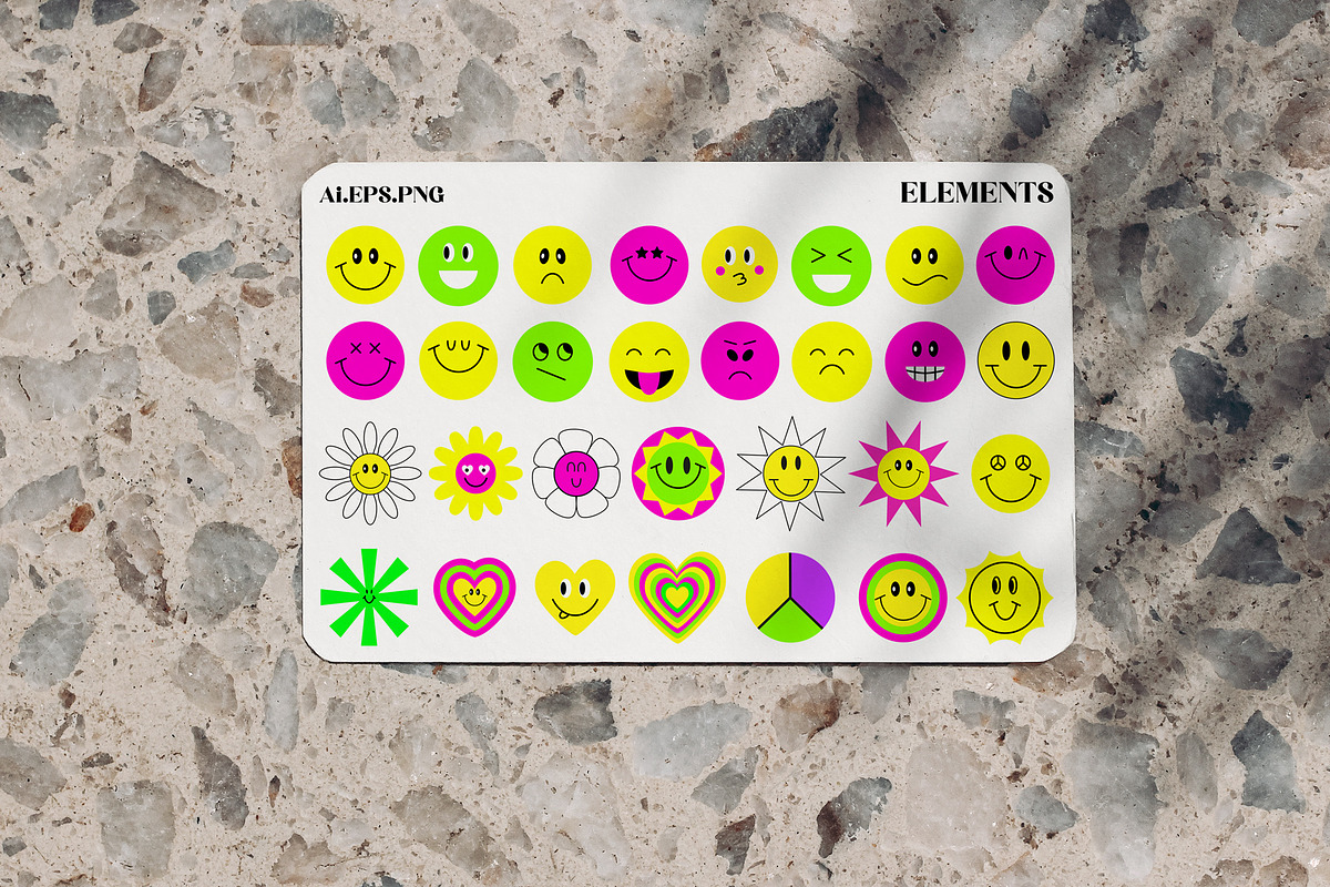 Retro Groovy Hippie Bundle, an Object Graphic by Sofico (Photo 8 of 35)