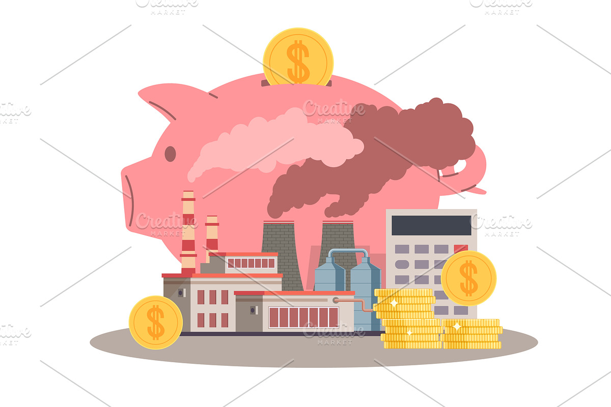Calculation of financial losses of, an Object Illustration by YummyBuum