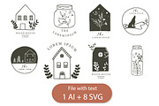 House minimal logo design template, a Branding & Logo Template by Piixypeach (Thumbnail 2 of 7)