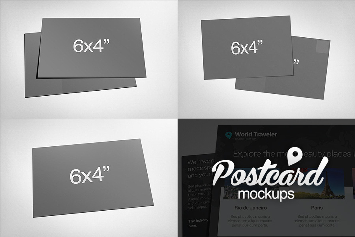 Postcard Mock-ups, a Print Template by Rafael Oliveira (Photo 5 of 5)