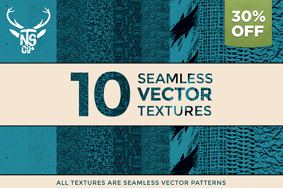 10 Seamless Vector Textures 30% OFF preview 6