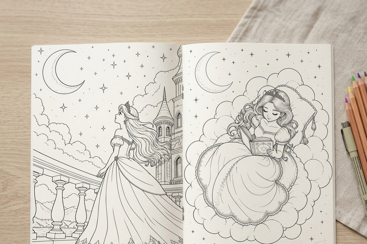 Magical Princess Coloring Book Vol32, a Person Illustration by ikarifq shop (Photo 7 of 7)