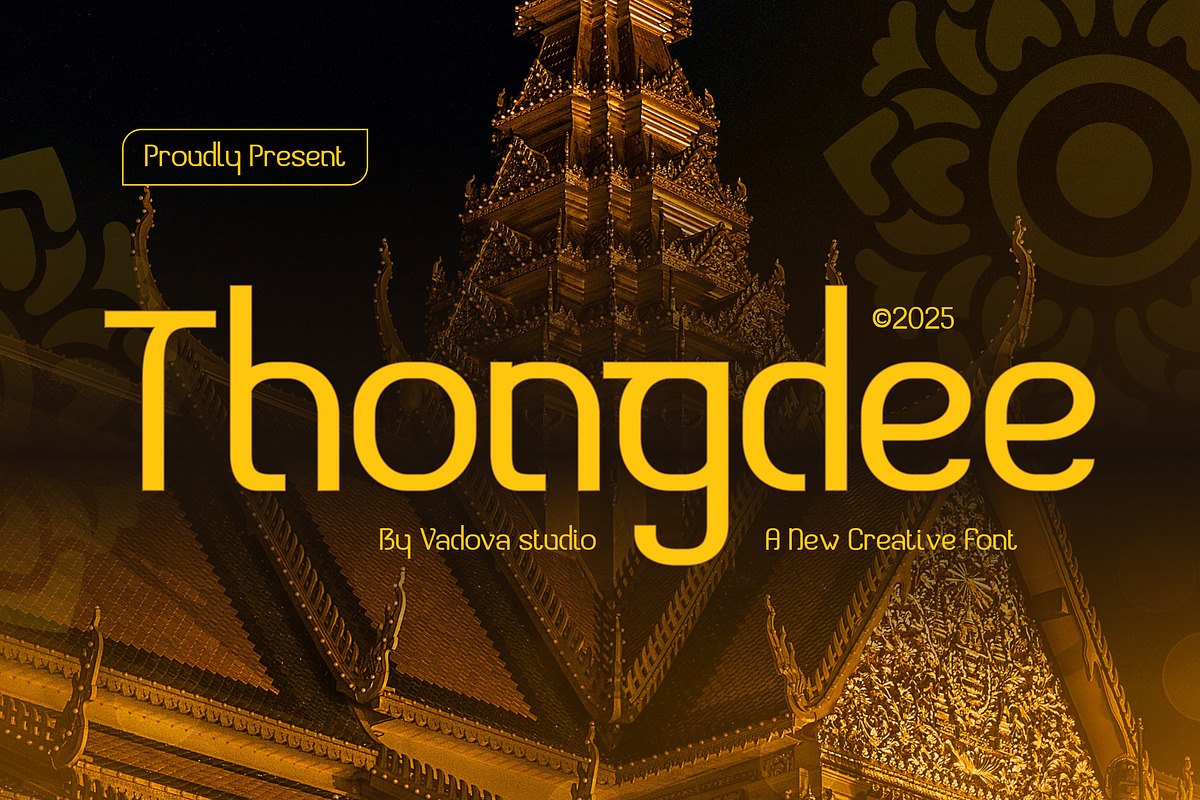 Thongdee Creative Font, a Sans Serif Font by Vadovastd (Photo 1 of 7)