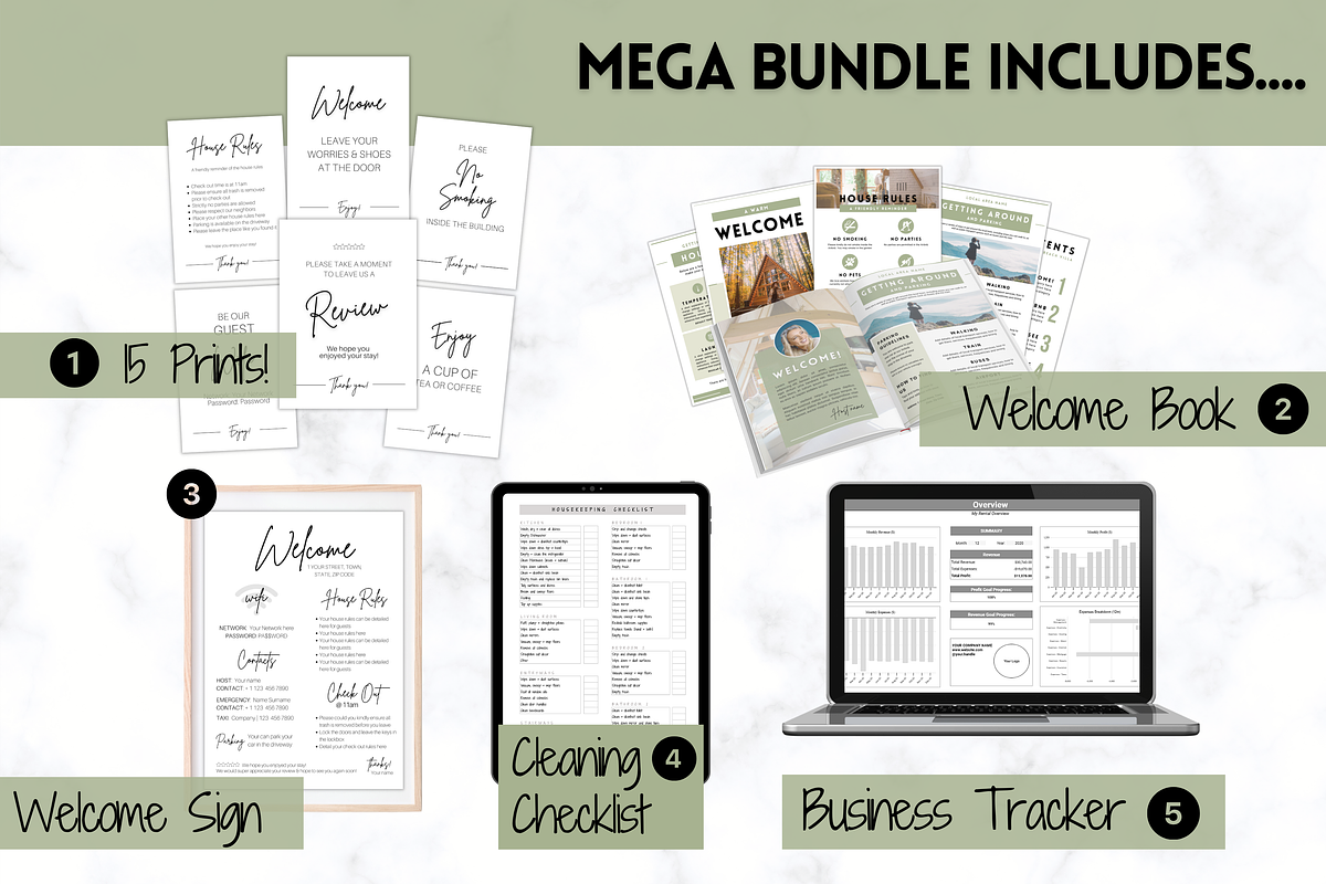 Airbnb HOST Bundle! 45+ Templates!, a Poster Template by Templatables (Photo 2 of 10)