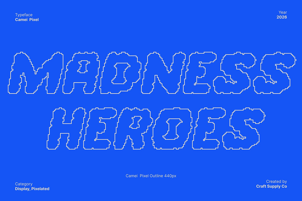 Camei Pixel, a Sans Serif Font by Craft Supply Co. (Photo 6 of 8)