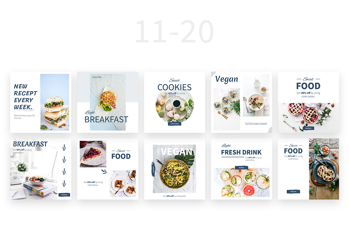 Food Instagram Posts, a Social Media Template by Milos Knezevic (Photo 5 of 6)