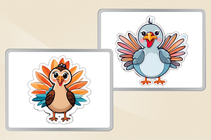 Thanksgiving Turkey Sticker Clipart