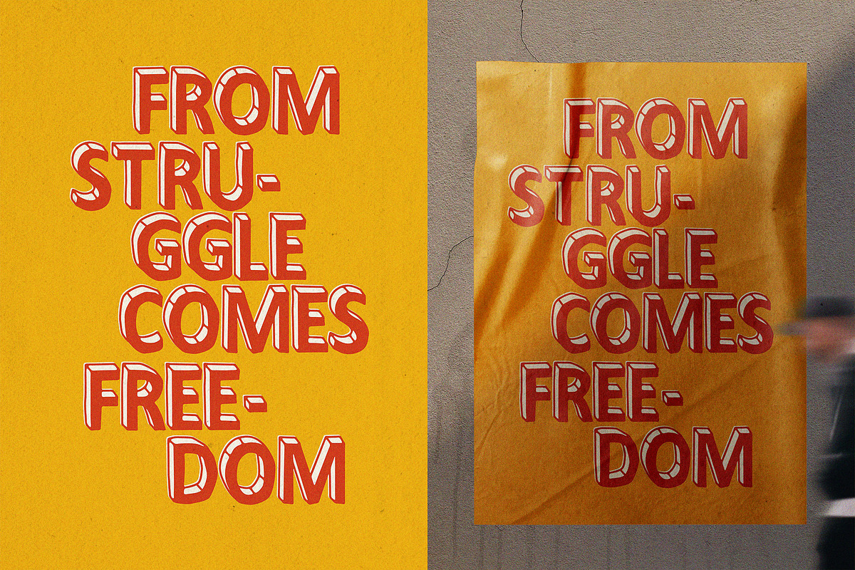 Sinome - Quirky Retro Display Font, a Sans Serif Font by Bentype Studio (Photo 6 of 7)
