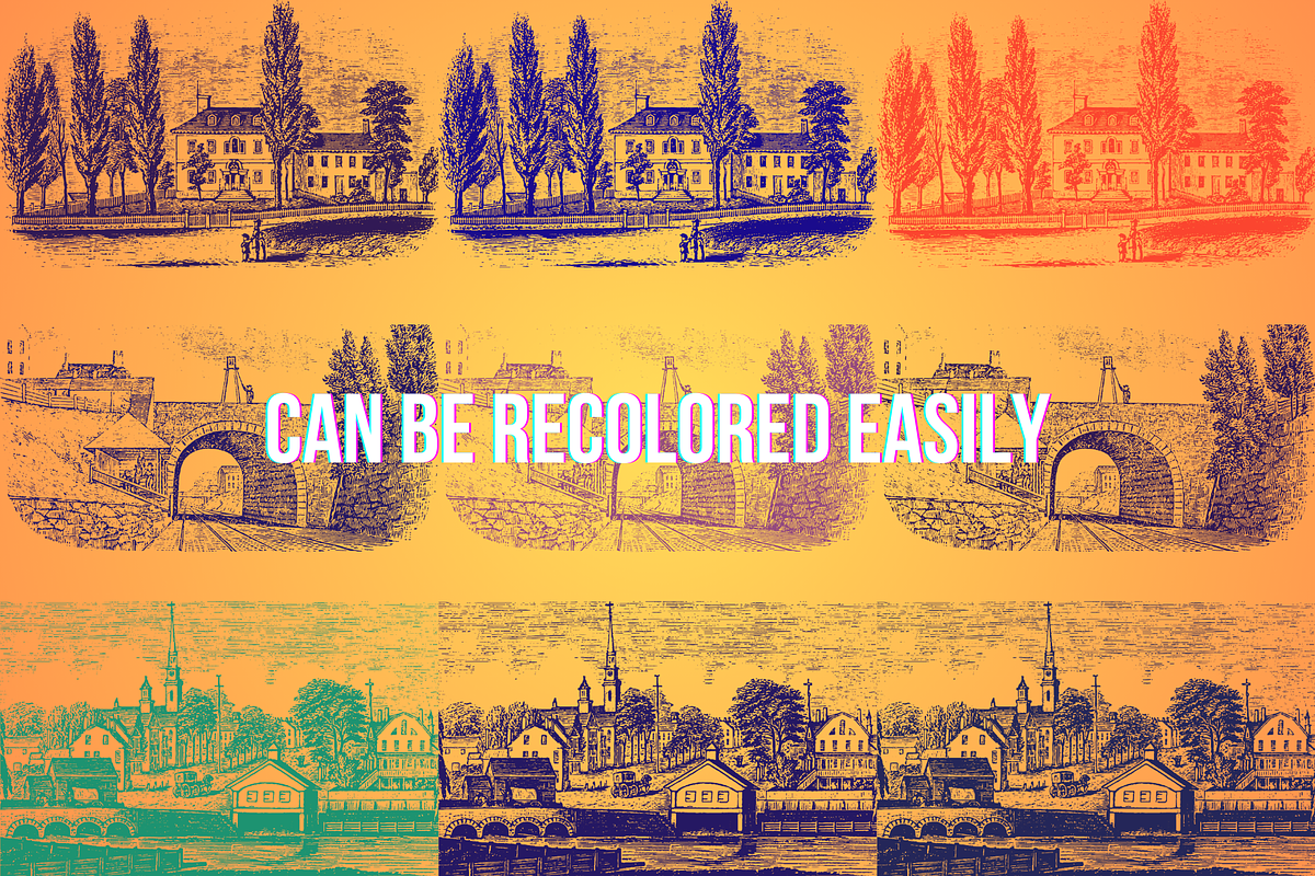 Old Cities Vector Illustrations, a Person Illustration by TheBlackPixelCo (Photo 3 of 7)